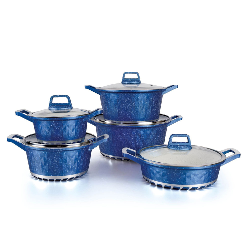 queentime high-end diamond smokeless household non-stick pan medical stone set gift casserole