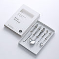 Retro hepburn style stainless steel tableware three-piece knife, fork and spoon set ceramic handle fork and spoon gift box gift wholesale