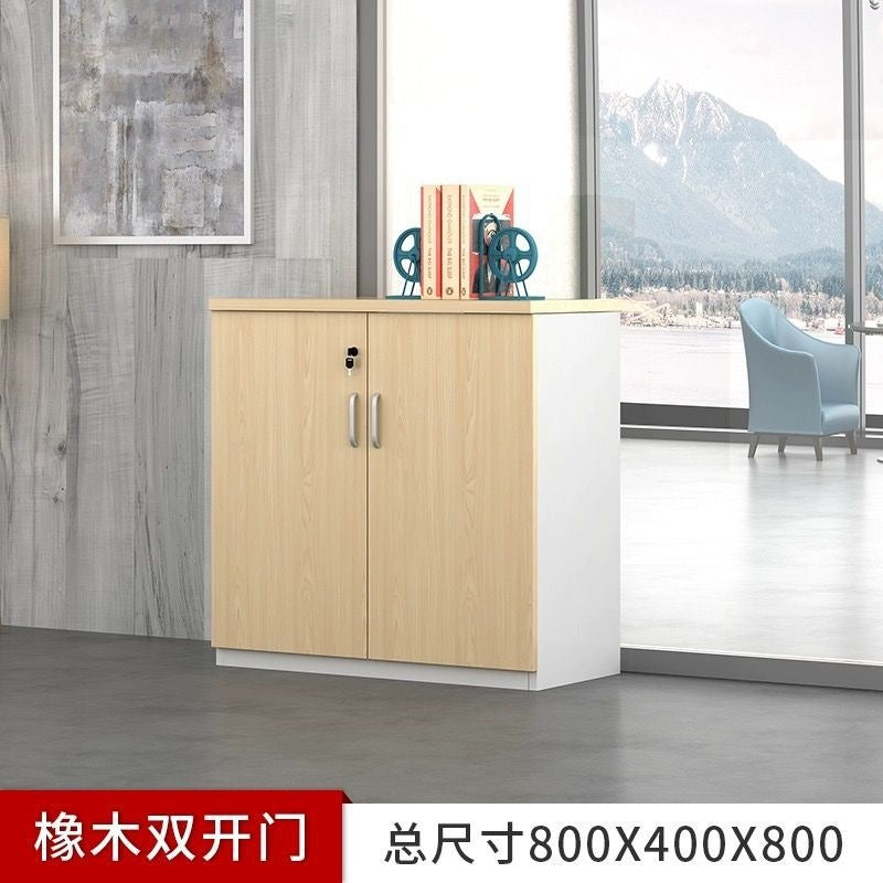 Office file cabinet partition cabinet wooden wall-mounted information cabinet table side tea cabinet with lock storage low cabinet storage cabinet