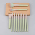 Sloped wooden handle blush contour brush powder brush soft makeup application natural highlight makeup brush portable makeup brush set