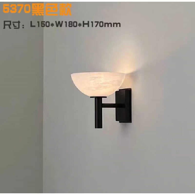 Spanish natural marble wall lamp - ideal for hotel, villa, background wall, entryway, stairwell, hallway, bedroom, and bedside decor