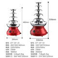 Five-tier chocolate fountain machine - commercial grade, perfect for buffets, parties, weddings, and banquets - stainless steel four-tier chocolate fountain