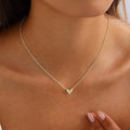 Shining pearl copper earrings and necklace set - peach heart design, tarnish-resistant, women's luxury, high-end, cross-border wholesale jewelry