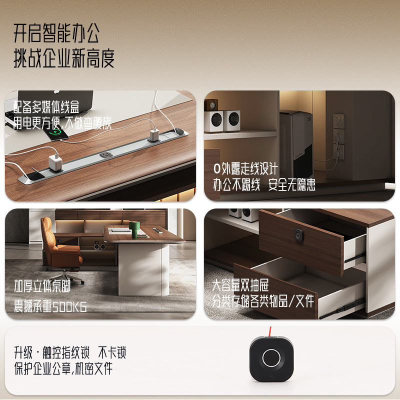 Saint li boss desk president chairman office desk classy executive desk manager office desk desk and chair set