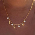Amazon cross-border hot-selling fashionable versatile ocean-themed necklace - multi-element pearl shell light luxury women's necklace