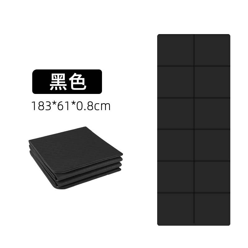 Foldable yoga mat tpe portable student nap mat eco-friendly odorless non-slip sports cross-border yoga mat