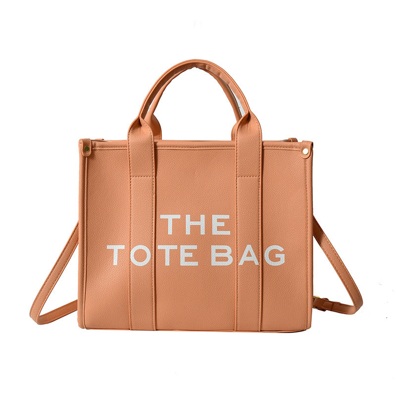 Women's shoulder bag 2025 new style minimalist casual large capacity handbag crossbody bag cross-border letter print tote bag
