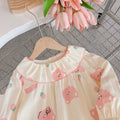 new arrival: pure cotton girls' blouse - all-season long sleeve doll collar shirt - stylish korean style for baby girls