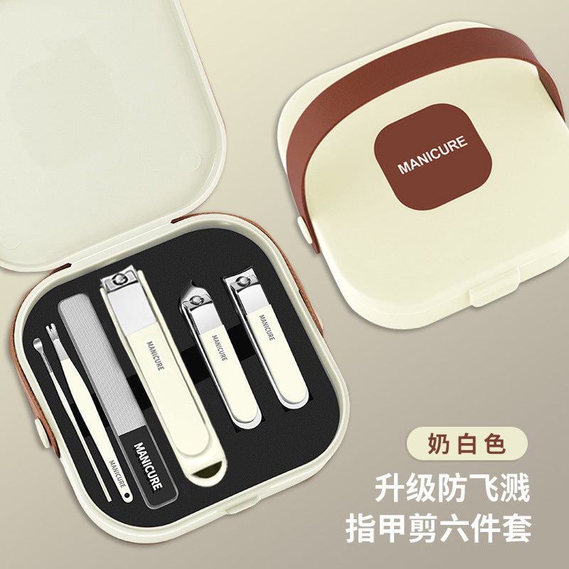 Nail clipper set with folding storage case - complete manicure tool kit - wholesale available - stainless steel nail clippers