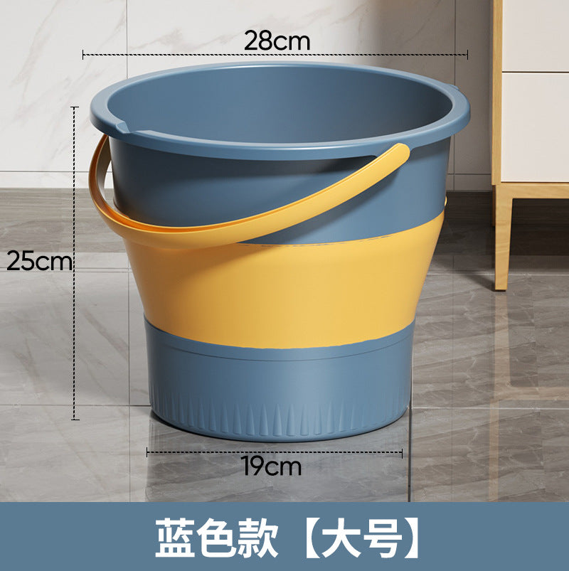 Collapsible water bucket - outdoor fishing bucket, available in small and large sizes, car travel, car wash bucket, portable thickened handheld plastic bucket for home use