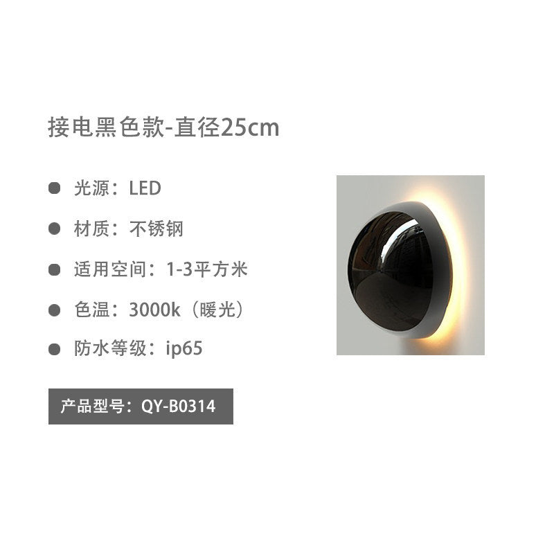 Outdoor wall light waterproof courtyard lamp villa garden decorative wall sconce balcony walkway light modern stainless steel wall lamp