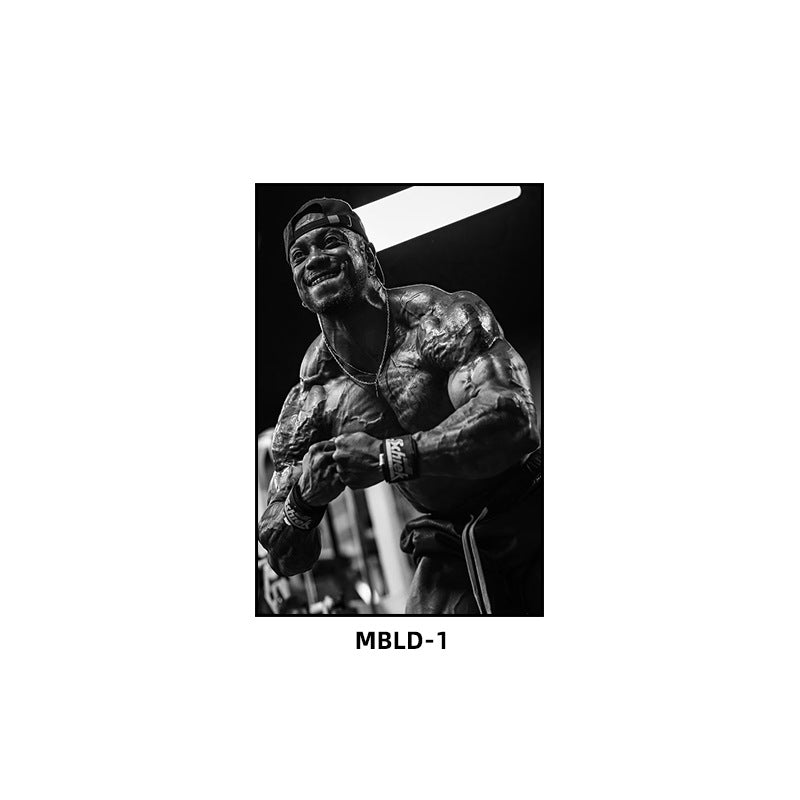 Gym wall decoration painting Brandon Hendrickson boxing gym fighting muscle man hanging painting bodybuilding personal trainer