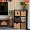 Thickened new upgraded steel bookshelf storage rack living room free combination kindergarten plaid cabinet storage display bookcase