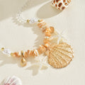 Wholesale cross-border bohemian shell necklaces - summer beach accessories, versatile pearl pendant chokers