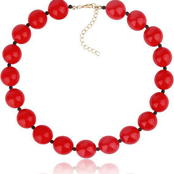 Amazon's new jewelry acrylic beaded necklace resin colorful beaded stylish necklace necklace for men and women
