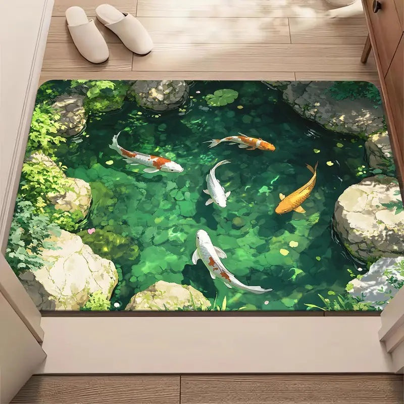 3d visual trap floor mat bathroom absorbent mat non-slip foot mat entrance door mat entrance door mat