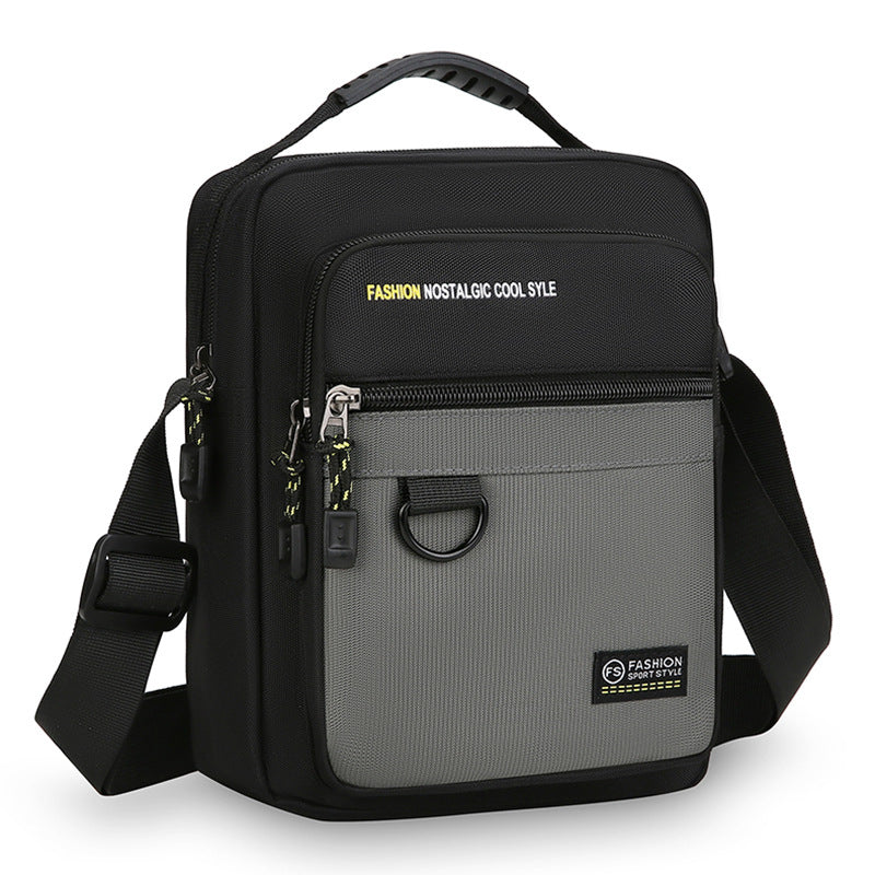 New messenger bag men's simple Oxford cloth men's commuter casual small satchel large capacity waterproof and wear-resistant shoulder bag