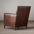 American country leather sofa retro oil wax leather single chair modern accessible luxury living room small casual sofa chair