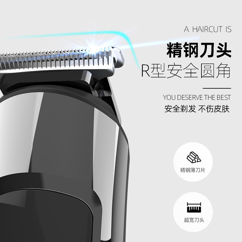 Hair salon special multi-function electric hairdressing electric hair clipper hair suit washable six-in-one for home oil head carving