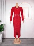 Fashion african plus size women's clothing hot diamond stand collar hip skirt  independent station elegantelegance style dress