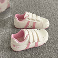 Embroidered versatile white sneakers for women, 2026 new spring/autumn collection, velcro closure german army trainers, chunky clogs