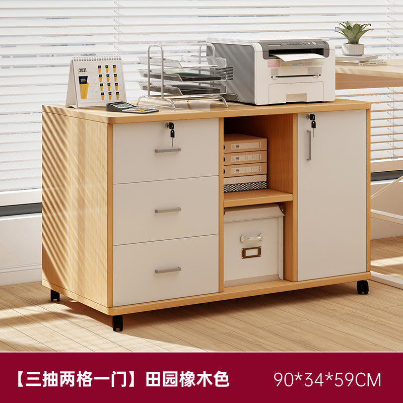 Office file cabinet with lock, storage cabinet, data storage cabinet, under table, low cabinet, printer, locker, side cabinet