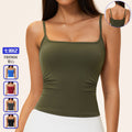 brushed yoga vest thin shoulder strap silm beauty back tops pilates yoga fitness sports vest 9666