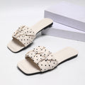 Plus size women's polka dot flat sandals - comfortable, stylish, and perfect for summer! ideal for beach, vacation, or everyday wear with dresses
