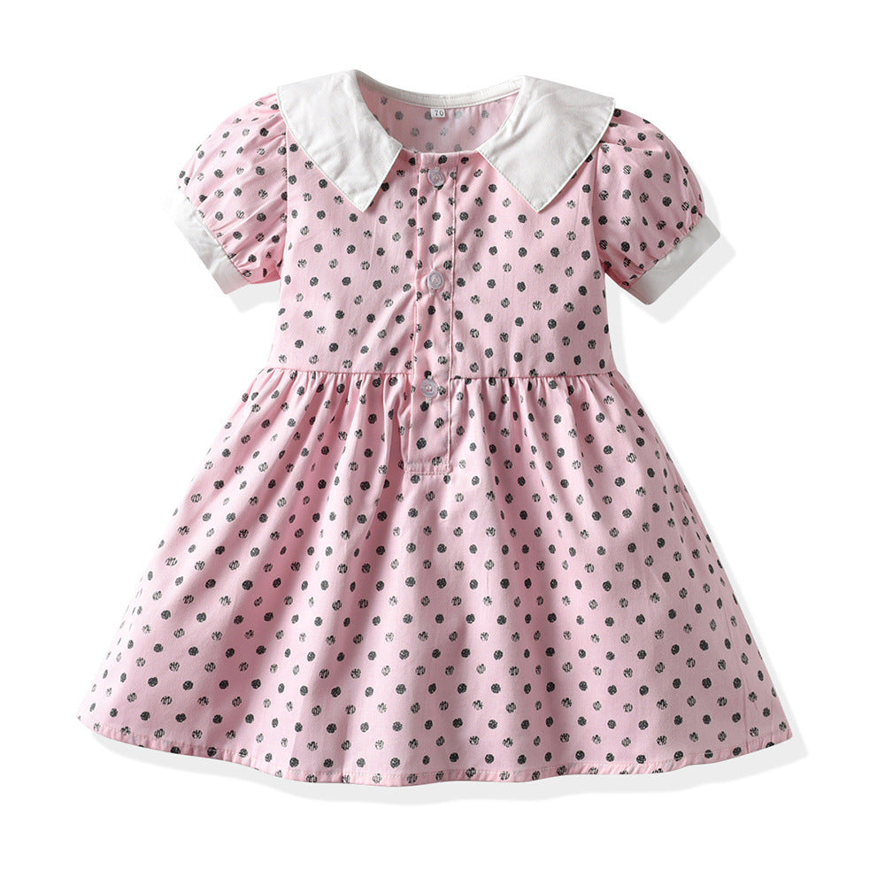 New children's clothing wholesale: boys' pink short-sleeve shirt & overalls set - perfect for children's day, birthdays, performances, and special occasions