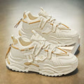 Men's shoes 2025 hot new styles: odor-resistant spring height-increasing men's athletic mesh thick-soled casual running dad shoes - trendy footwear