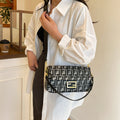 F's classic presbyopia bag baguette bag women's shoulder crossbody retro bag large capacity women's bag underarm bag