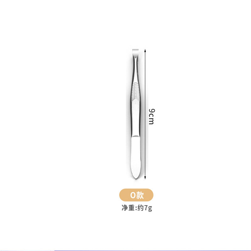 Manufacturer supplies flat mouth oblique mouth stainless steel eyebrow clip high precision eyebrow plucking tweezers beauty eyebrow trimming tool spot