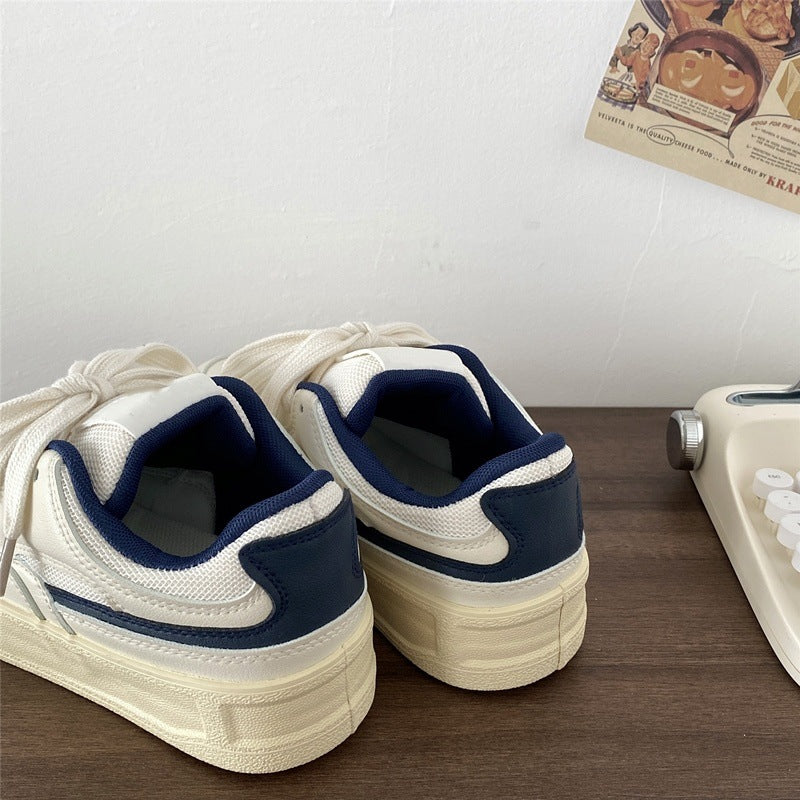 Thick soleeasiest for matchwhite shoes women 2026spring & fallnew arrivalstudent breathableniche styleretrocasual sneakerstrendy