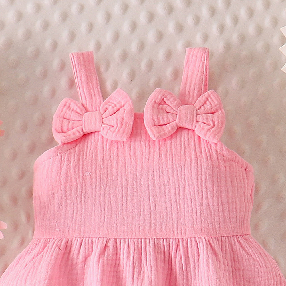 fashionsummernew arrivalbows suspender tops shorts cutesweet baby children's clothing suittwo-piece set