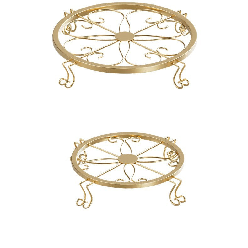 For homepothos potted bottom base flower holder balcony floor-standing iron flower stand indoor and outdoor simple flower pot storage rack