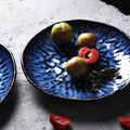 Kiln-turned ceramic western food plate, pasta plate, steak plate, dish plate, special-shaped round plate, for home restaurant, commercial kiln-turned glaze