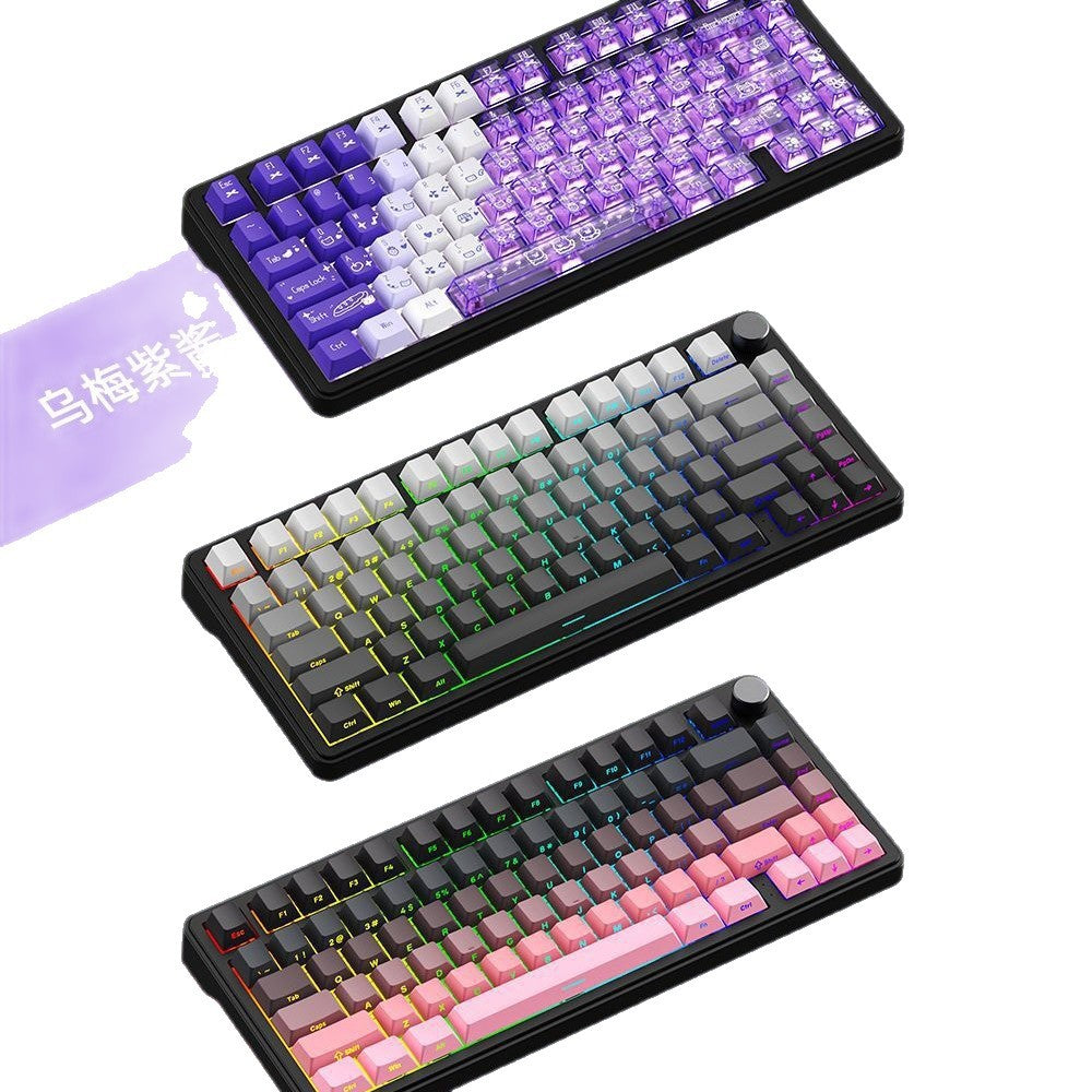 Xinmeng m75 mechanical keyboard rgb three-mode wireless bluetooth hot-swappable axis side-engraved gaming customized keyboard cross-border