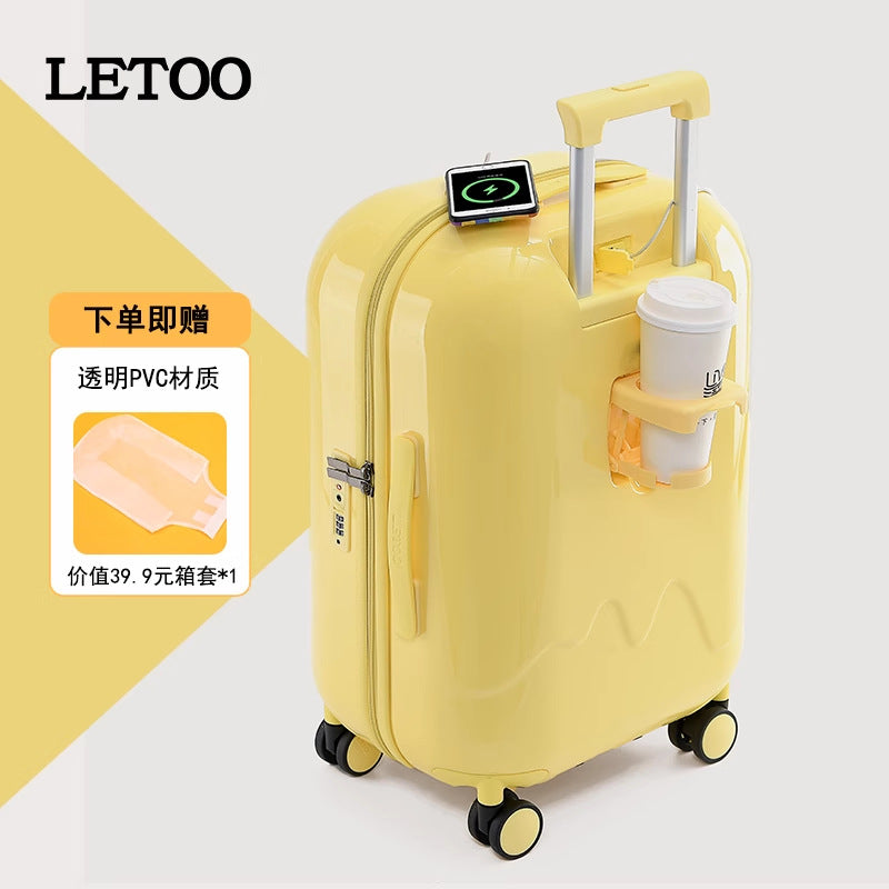 2025 new high-value suitcase wide trolley case mother and child case suitcase set wedding password box 20 inches