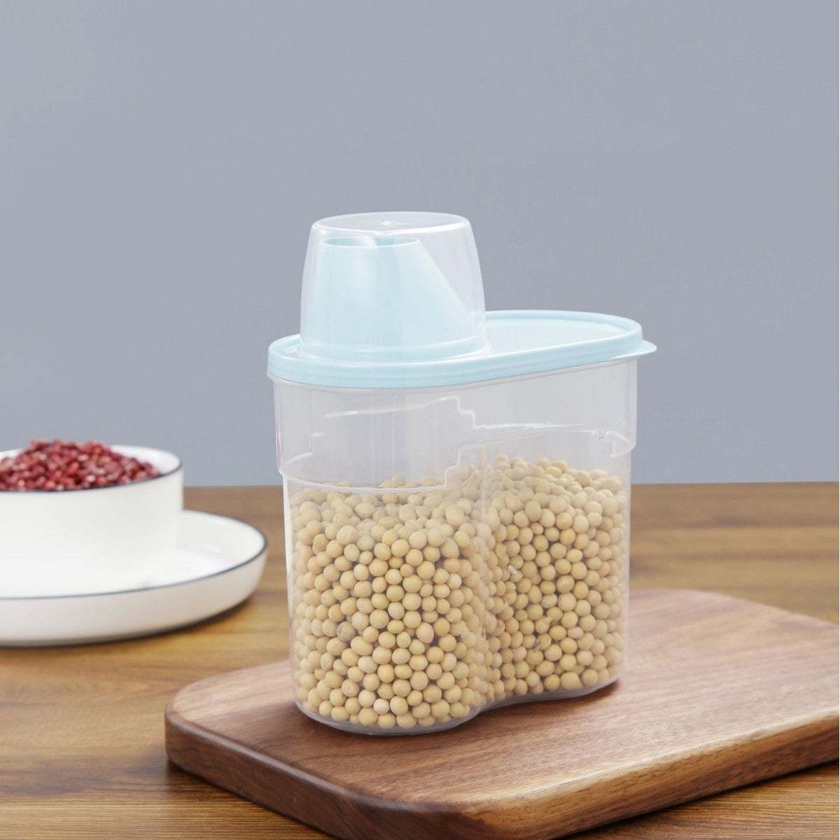 Kitchen rice storage bucket 12.5 kg Japanese sealed rice bucket Transparent household insect-proof rice box 20 kg rice tank storage bucket