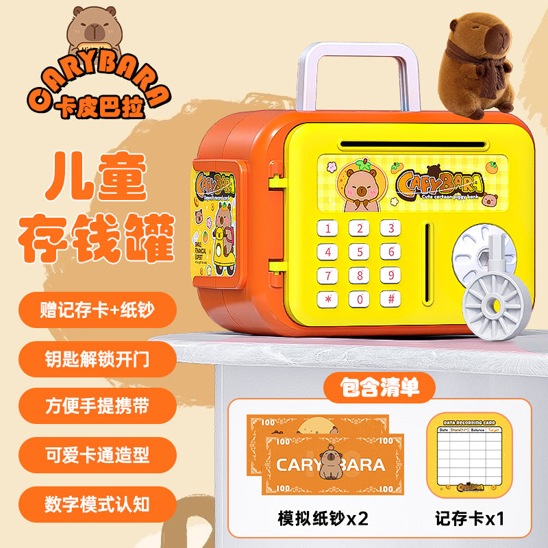 Tiktok trending: new kids' piggy bank - high-value design, key-operated safe, one-way entry, perfect holiday gift for boys and girls