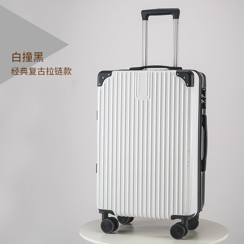 Retro suitcase large capacity high value trolley case universal wheel password case student suitcase leather case wholesale