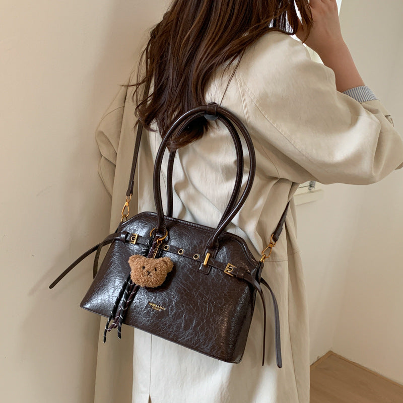 2025 autumn new arrival: large capacity commuter shoulder & crossbody tote bag - vintage oil wax leather handbag, premium women's bag