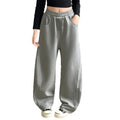 Girls' fall/winter fleece-lined pants,  new casual scimitar pants, thickened wide-leg banana pants for mid-to-large children, warm and cozy