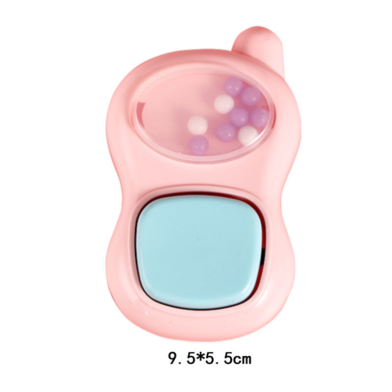 Cross-border  export baby hand rattle toy can bite tooth glue grinding teeth 0-1 year old early education puzzle hand ball