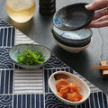 Japanese retro dipping sauce ceramic ingot dish - sushi topping, snack, and side dish plate - restaurant, hotel, and home use soy sauce dish