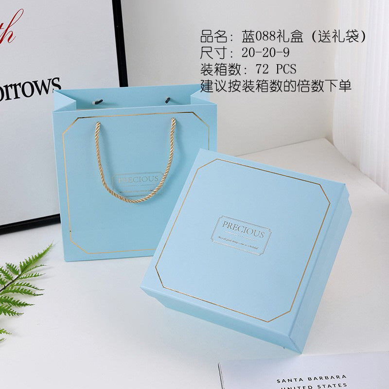 Business Gift Box Blue Gift Box Event Opening Gift Packaging Box Birthday Gift Men's Belt Packaging Box