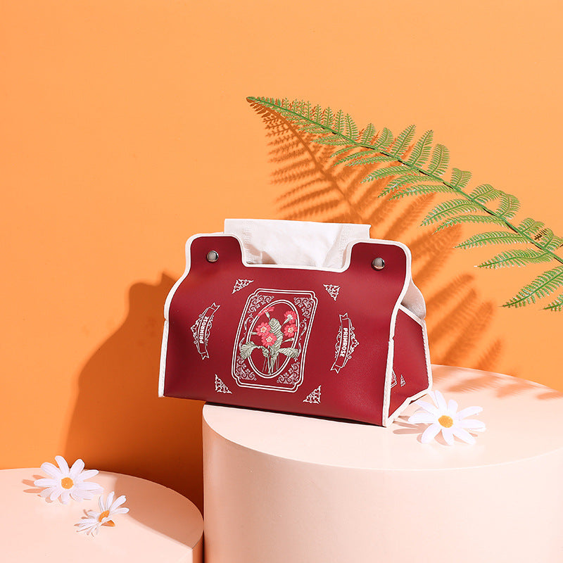 European retro style tissue box household dining table restaurant napkin paper box storage box paper box creative high-end car