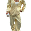 fashion cross-border embroider hooded zipper sweatshirt suit short cardigan outwear suit