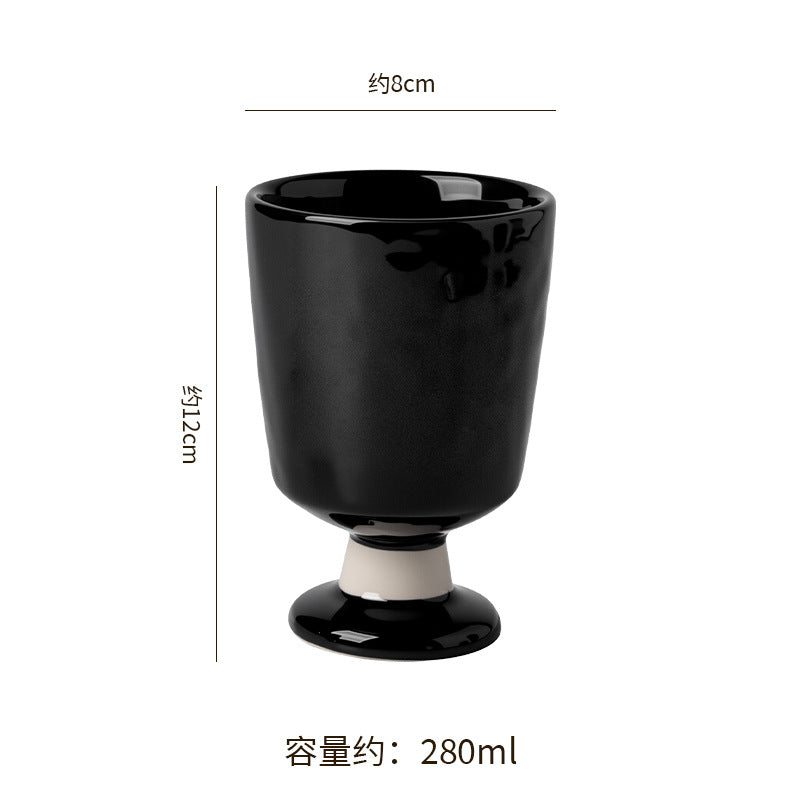Stylishins high-looking mug household water cup goblet ceramic coffee cup couple christmas gift cup