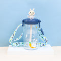 Cartoon baby straw cup food grade tritan kids water bottle tumbler large capacity drinking cold brew cup